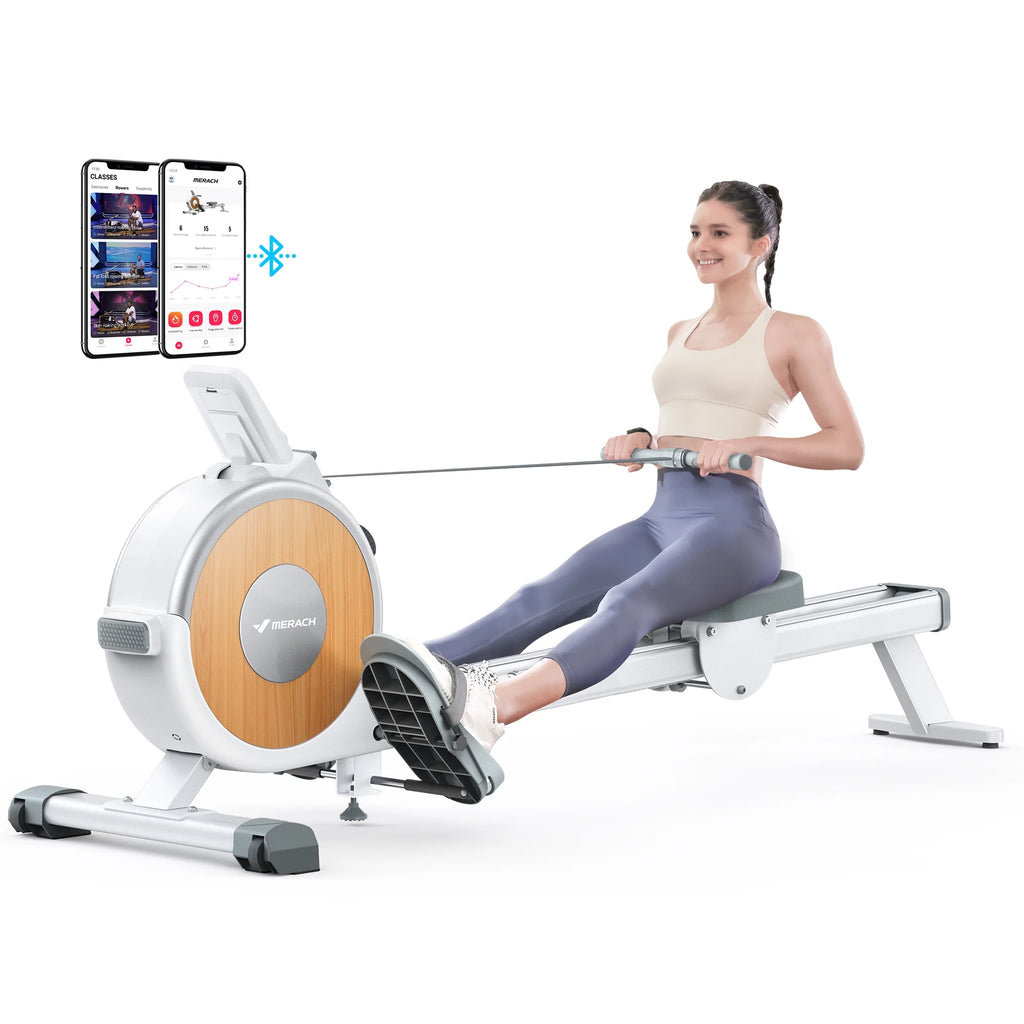 White Magnetic Rowing Machine H13350