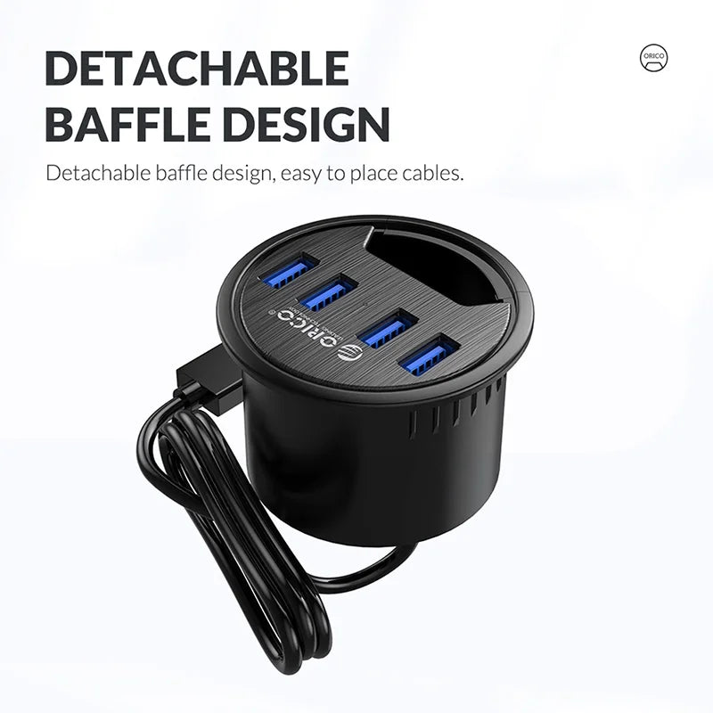 USB High Speed Three Ports Desk Mount Adapter T959230