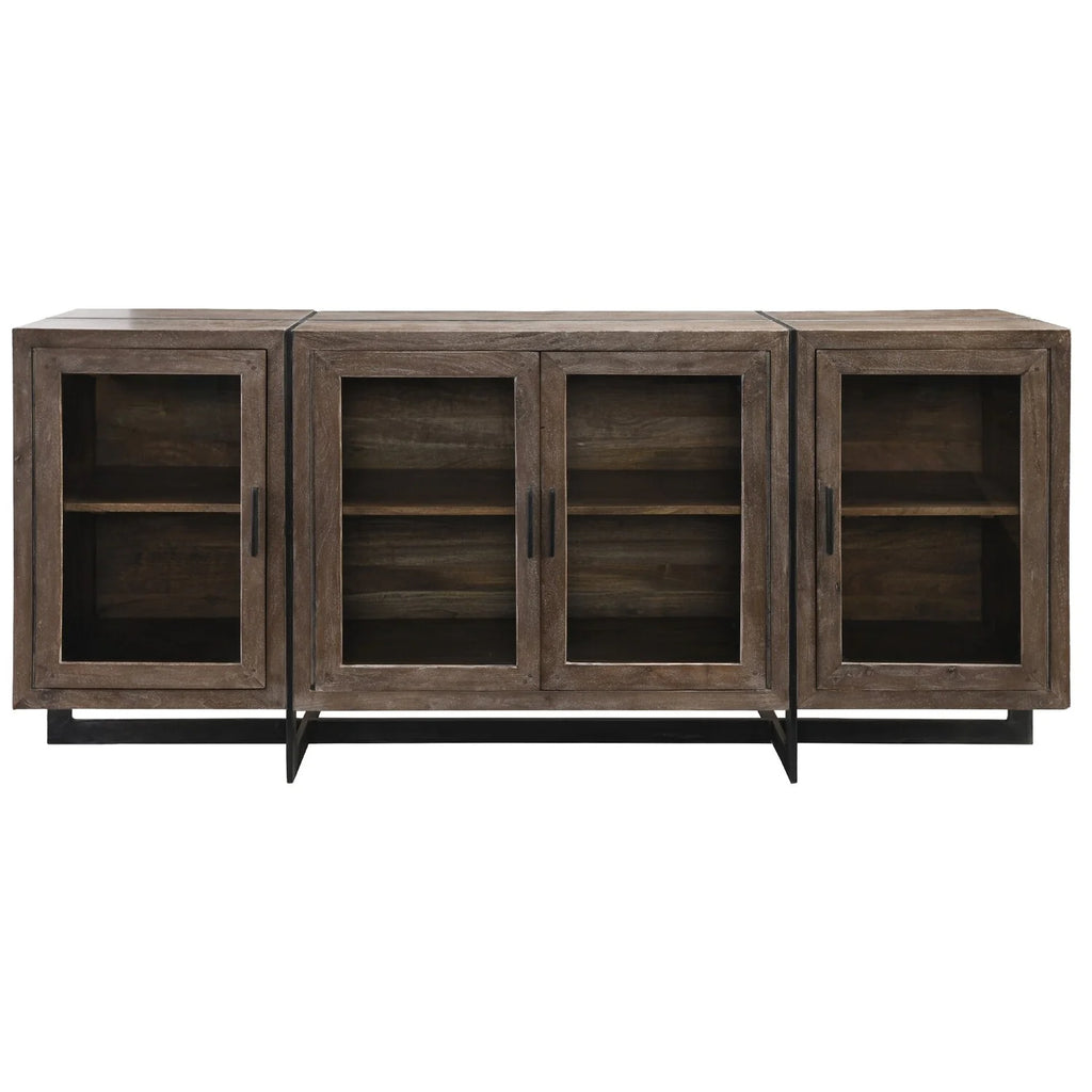 78 in. 4 Doors Solid Wood Sideboard Buffet Cabinet B121
