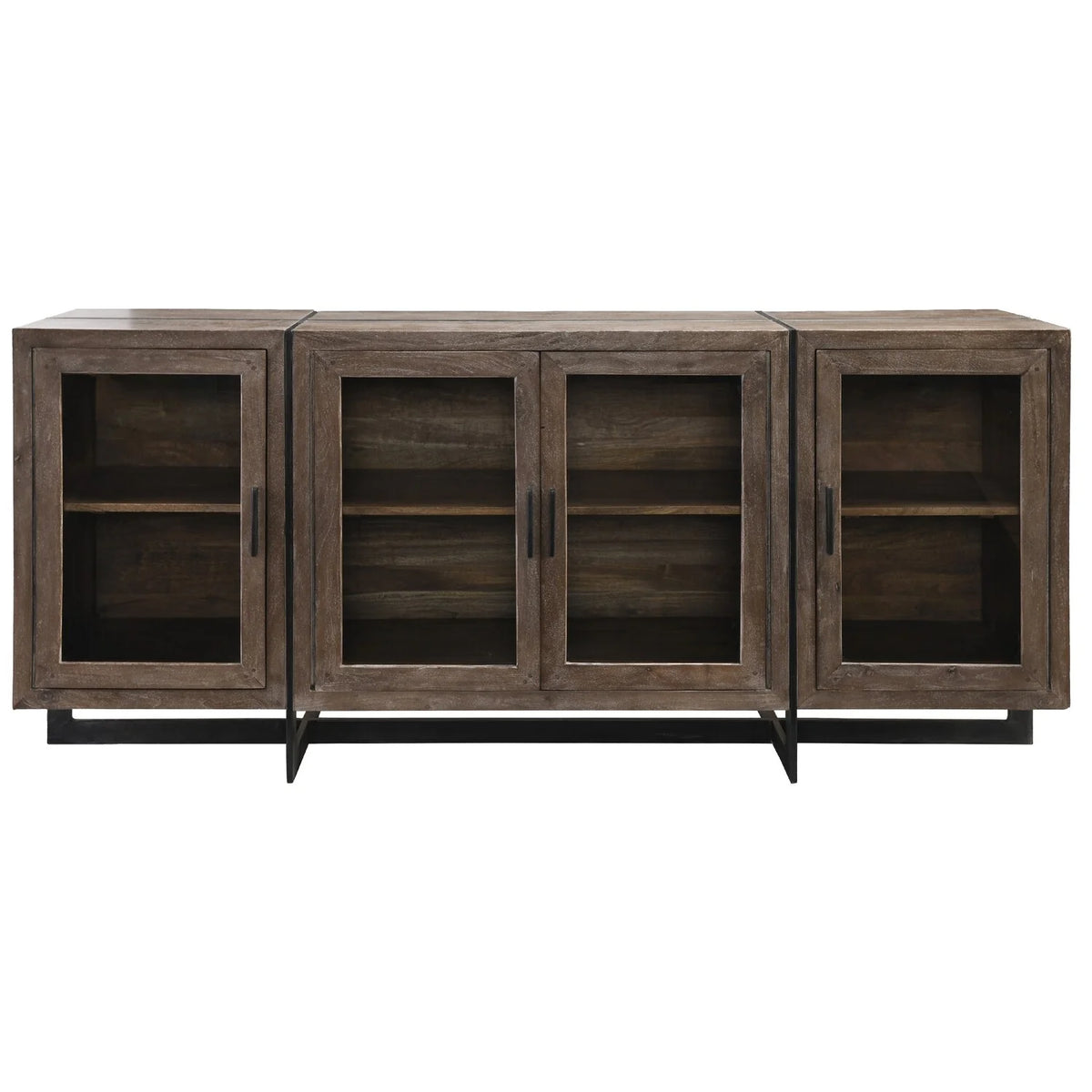 78 in. 4 Doors Solid Wood Sideboard Buffet Cabinet B121