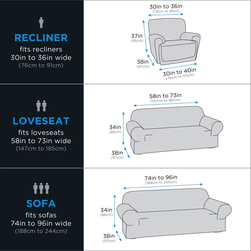 Chenille Stretch Fabric Loveseat Slipcover J564145