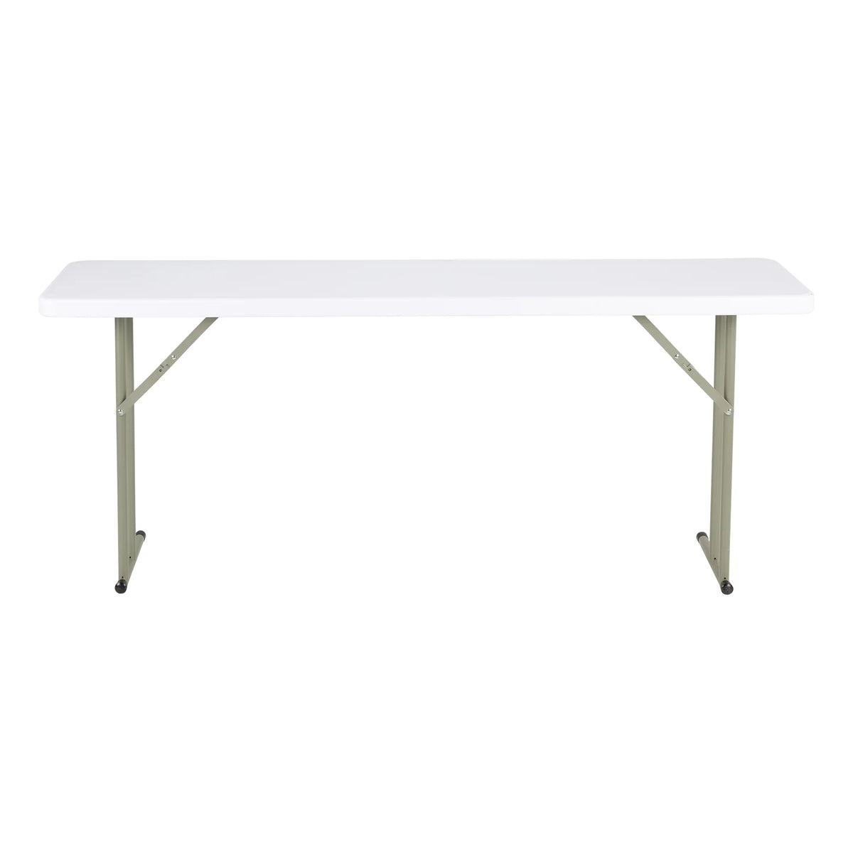 White 6 ft Heavy Duty Portable Plastic Folding Table Q85824
