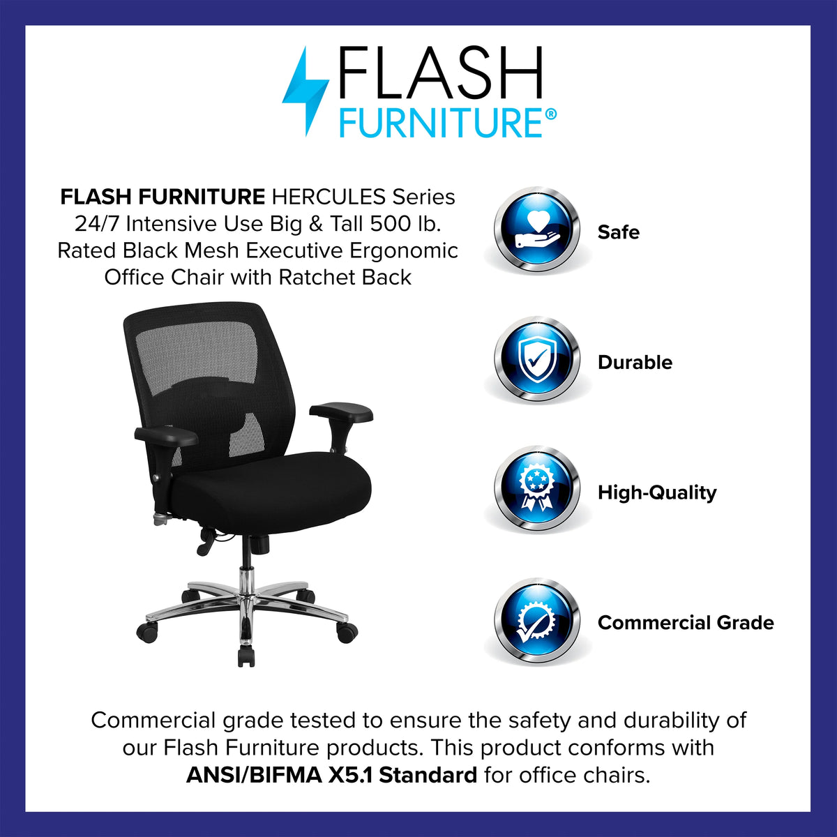 Black Mesh Ergonomic Office Chair X129