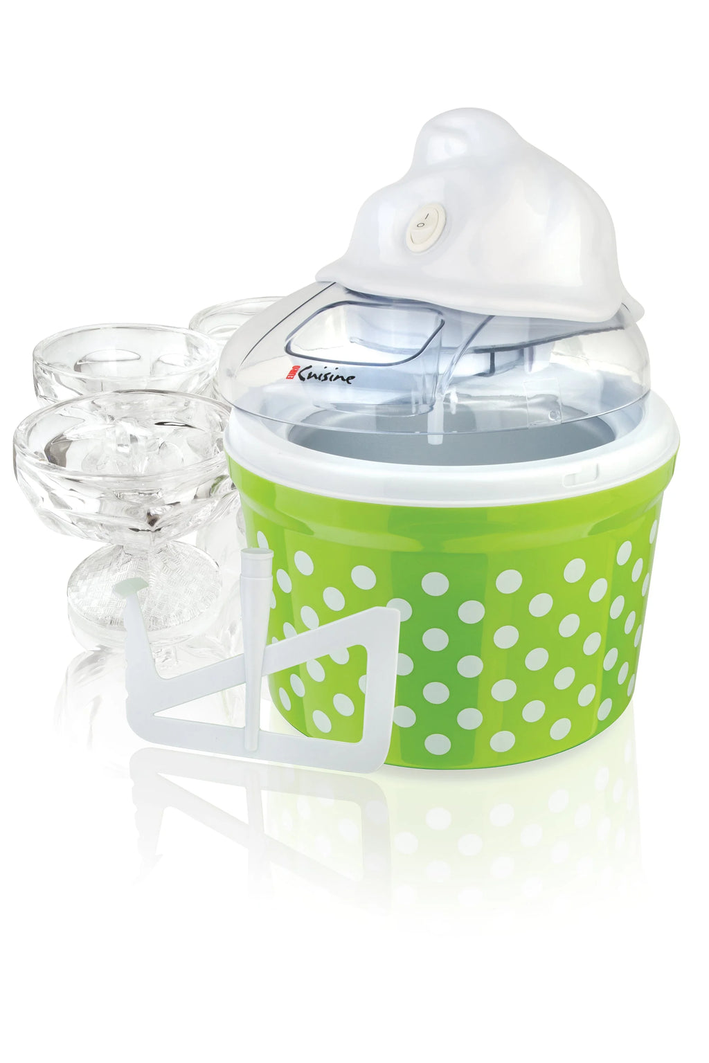 Automatic Ice Cream, Sorbet & Frozen Yogurt Maker with 4 Glass Cups L147