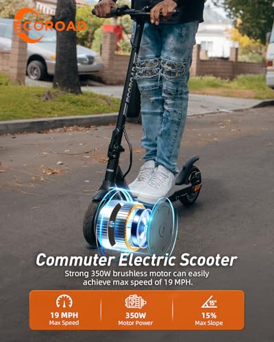 400W 19 MPH 15 Miles 8.5" Pneumatic Tires Foldable Electric Scooter A927