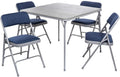 Black 5pc Folding Card Table and Padded Chair Set A950130