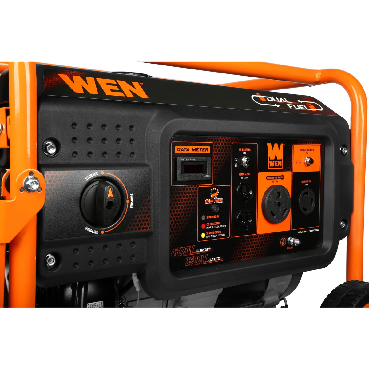 4375-Watt Dual Fuel Portable Generator with Wheel Kit L324