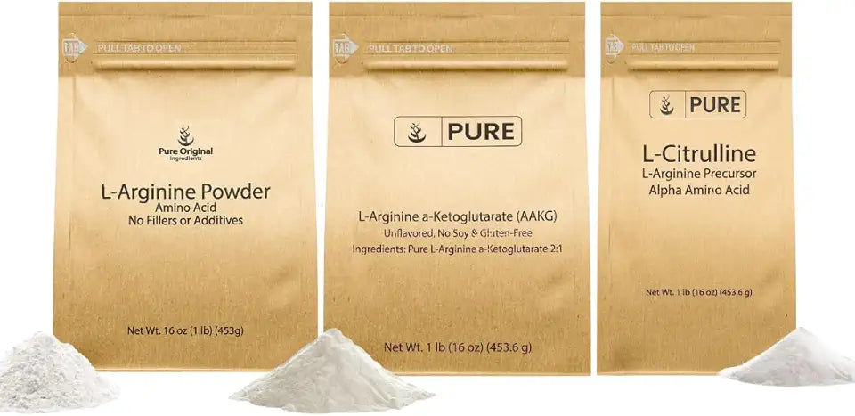 L-Citrulline, L-Arginine, & AAKG Powder Bundle U24977