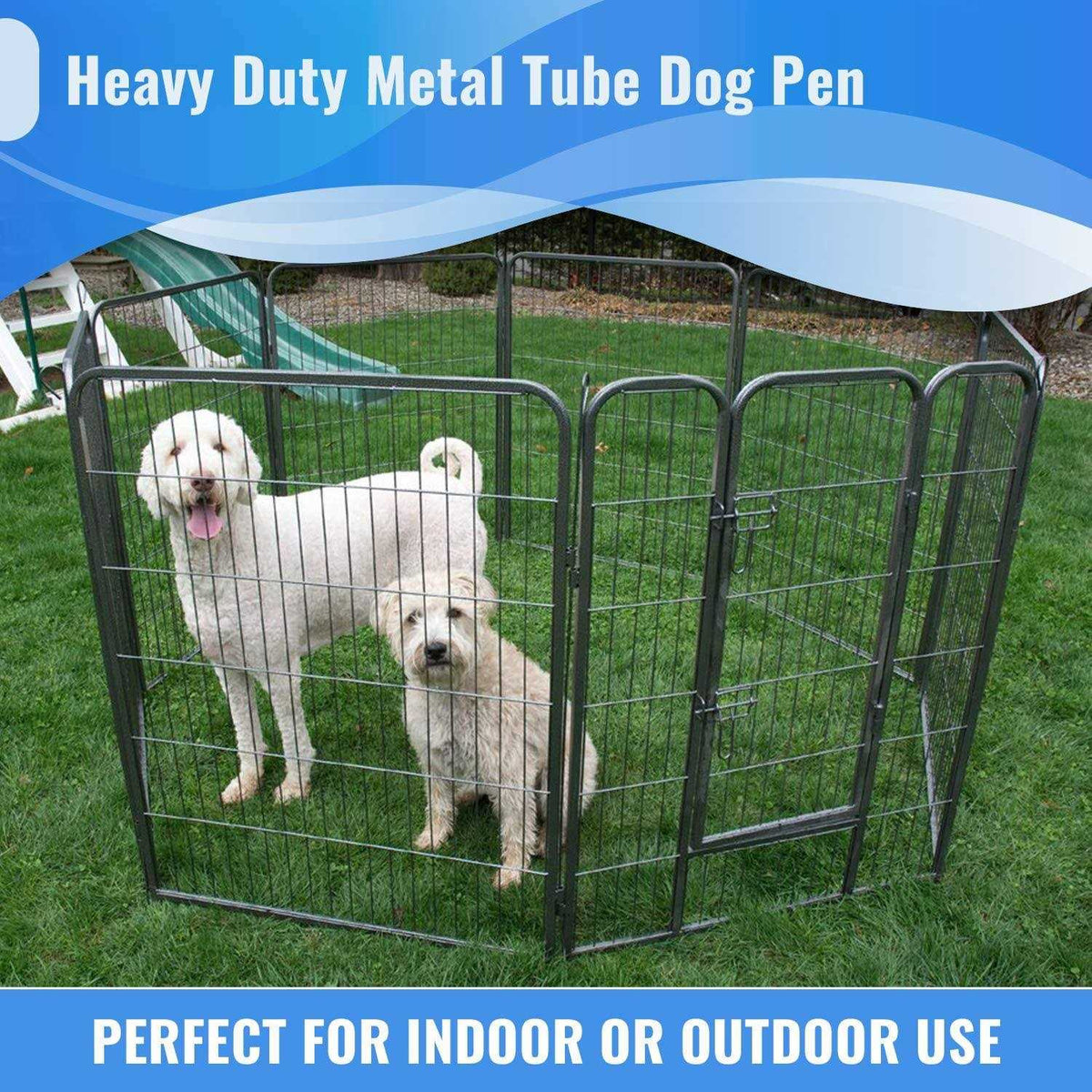 Heavy Duty Metal Tube Pet Dog Exercise & Training Playpen K584