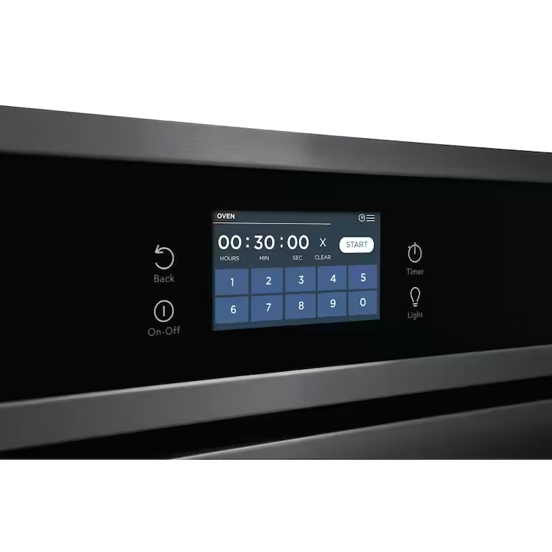 30 in. Single Electric Built-In Wall Oven with Convection in Black Stainless Steel W47973