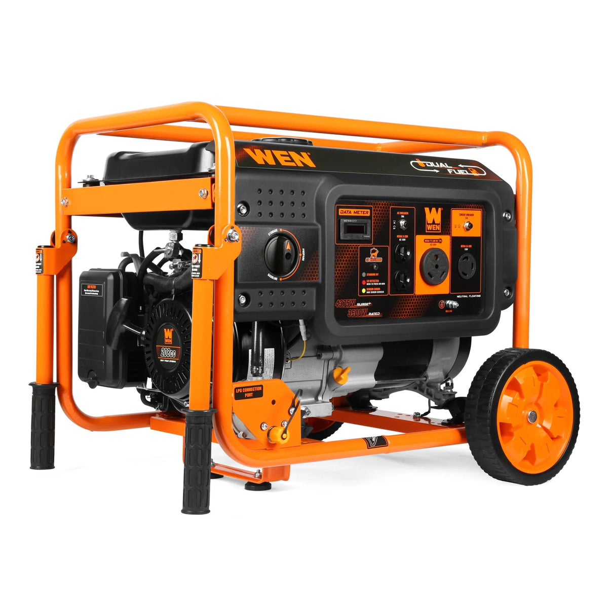 4375-Watt Dual Fuel Portable Generator with Wheel Kit L324