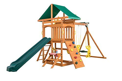 Cedar Backyard Playset with 2-Person Glider & 2 Belt Swings Z635516