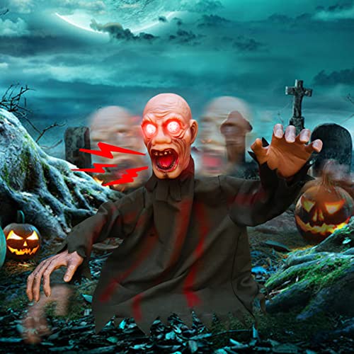 Animated Halloween Groundbreaker Zombie Props with LED Eye U109450
