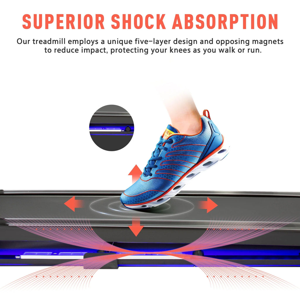 3HP Folding Treadmill with Bluetooth Speaker F720