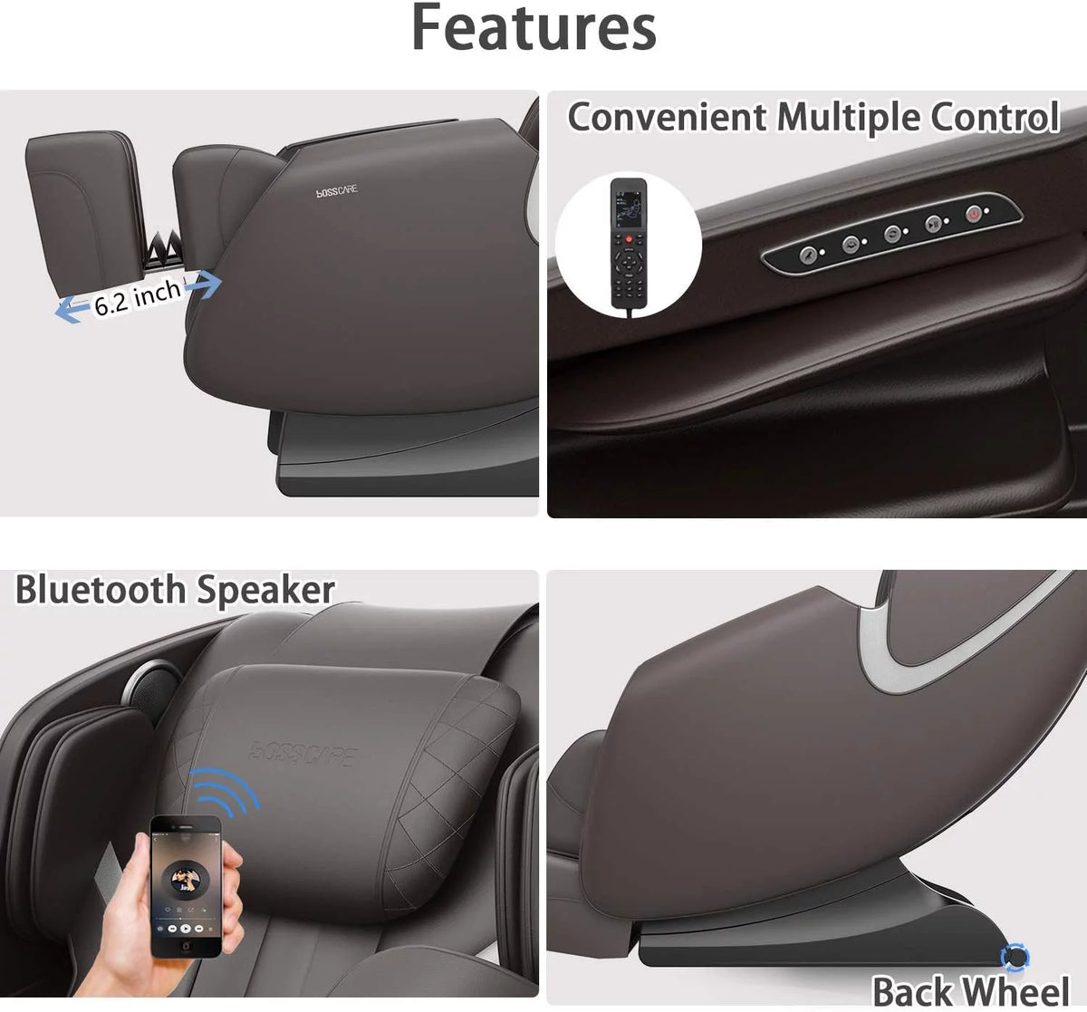 Black Full Body Zero Gravity Massage Chair E66354