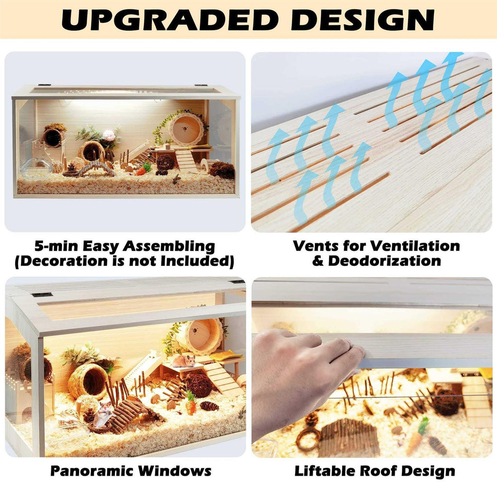 Wooden Hamster Cage with Acrylic Sheets M837